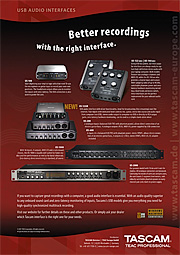 Tascam USB Interfaces 2012