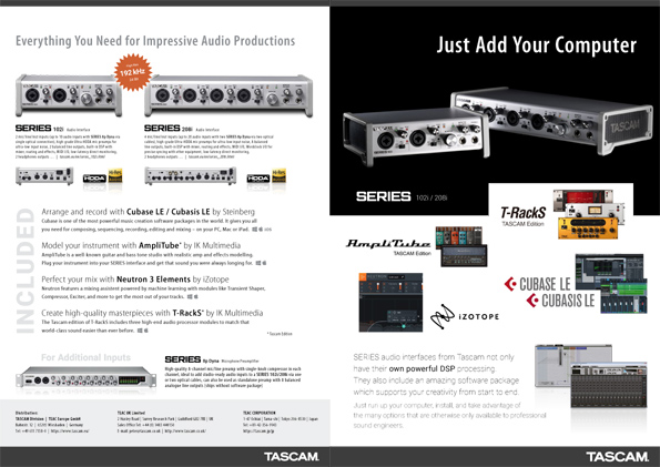Tascam SERIES Interfaces