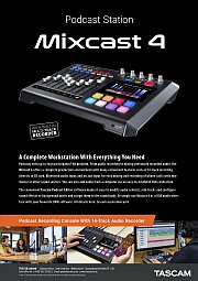Tascam advert | Mixcast 4 – Podcast Station.