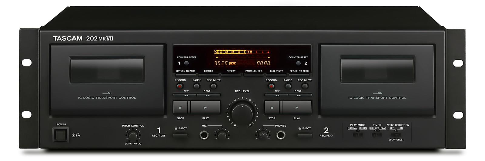 Dual cassette deck with USB output | Tascam 202MKVII