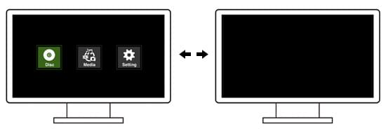 Tascam BD-MP1 – Hide menus on power-up screen