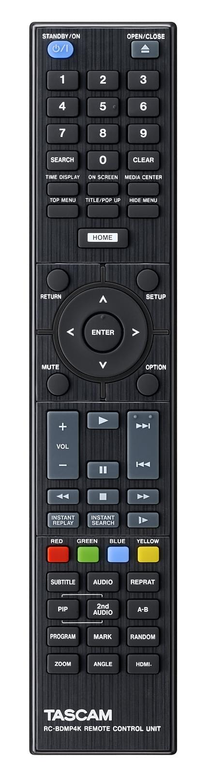 Remote control | Tascam BD-MP4K