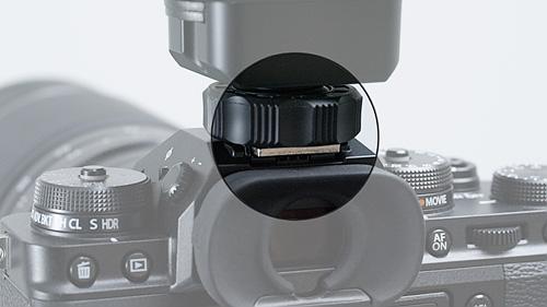 Tascam CA-XLR2d transfers digital audio through the accessory shoe