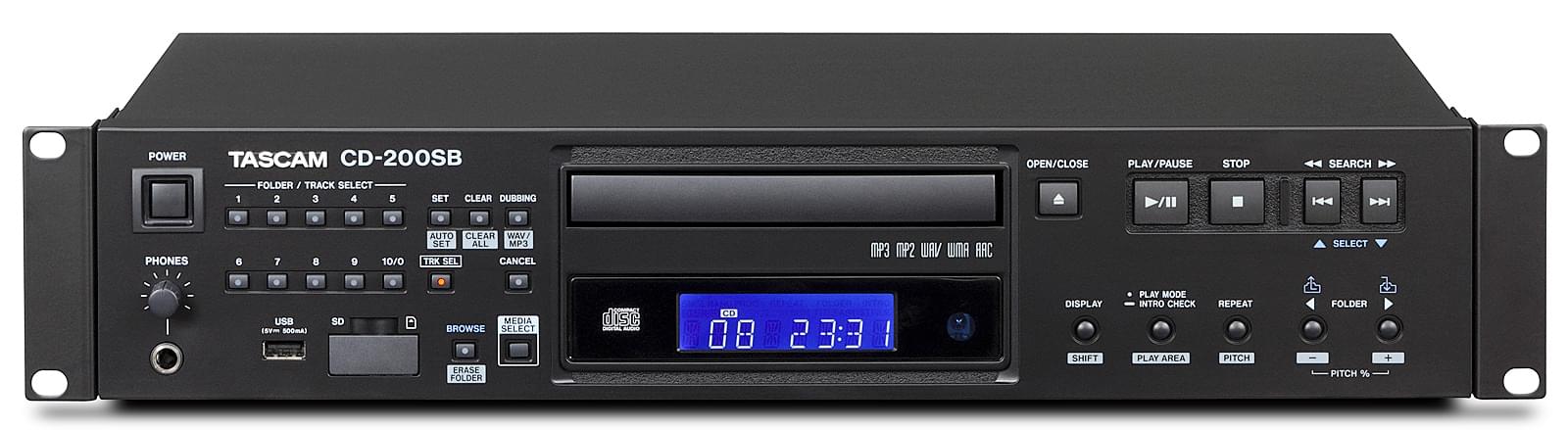 Lecteur de CD / supports USB et SD | Tascam CD-200SB