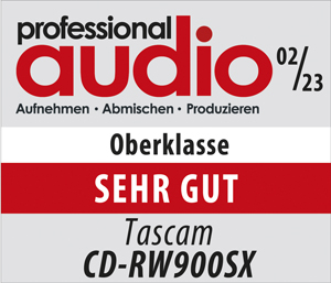 CD-RW900SX ist „Sehr Gut – Oberklasse“