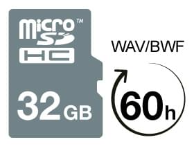 Tascam DR-10L | Up to 60 hours recording time using the WAV/BWF file format