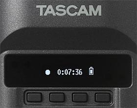 Tascam DR-10L | The OLED display is bright and easy to read
