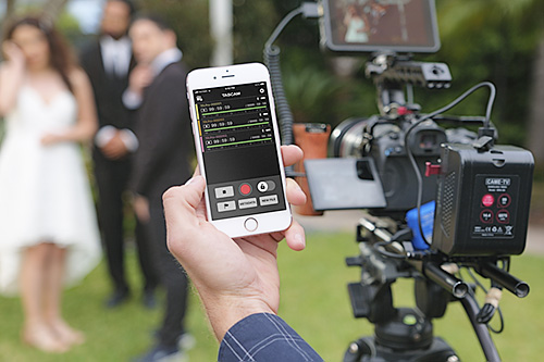 Remote control for up to five recorders via Bluetooth using the DR-10L Pro CONNECT app.