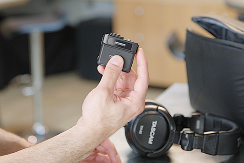 The Tascam DR-10L Pro’s organic LED display is very small, but clearly legible.