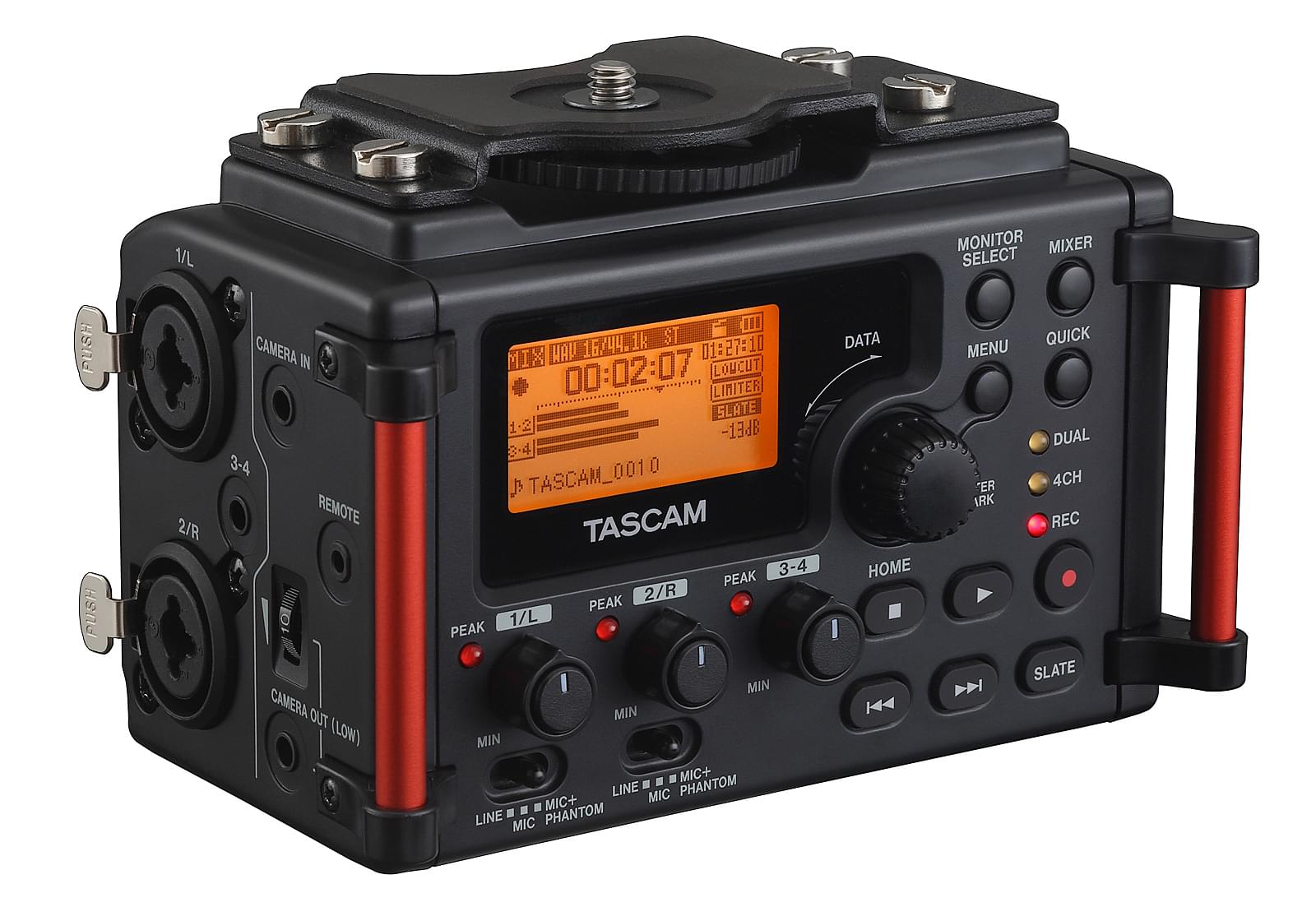 4-Spur-Recorder für Tonaufnahmen mit DSLR-Kameras | Tascam DR-60DMKII