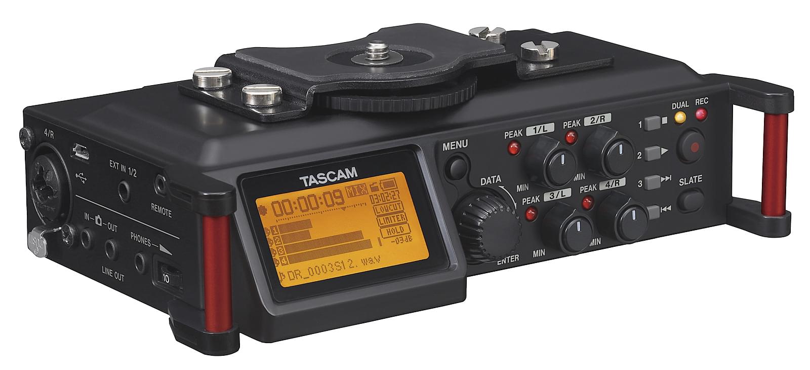 Left angle view | Tascam DR-70D