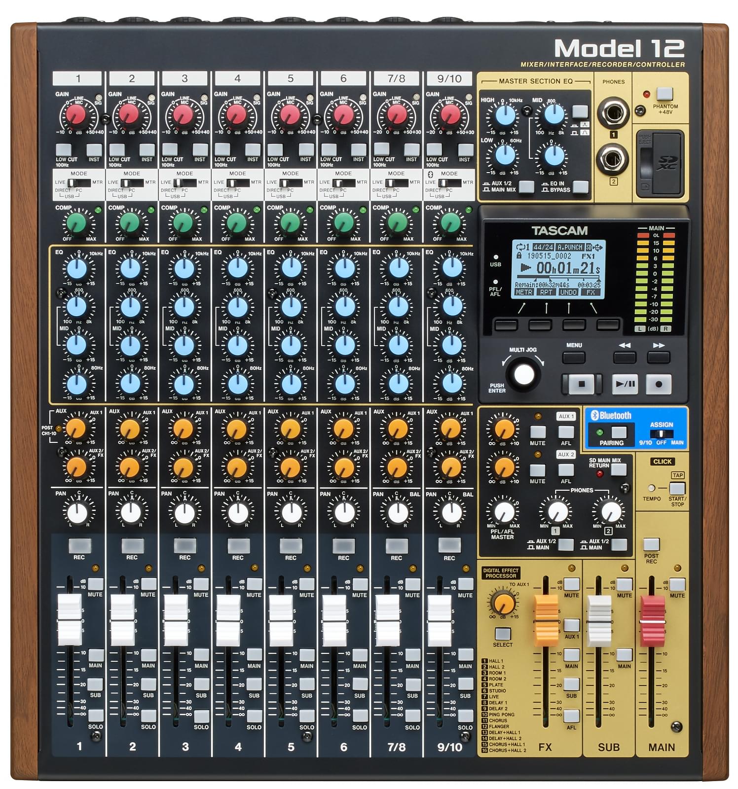 Top view | Tascam Model 12
