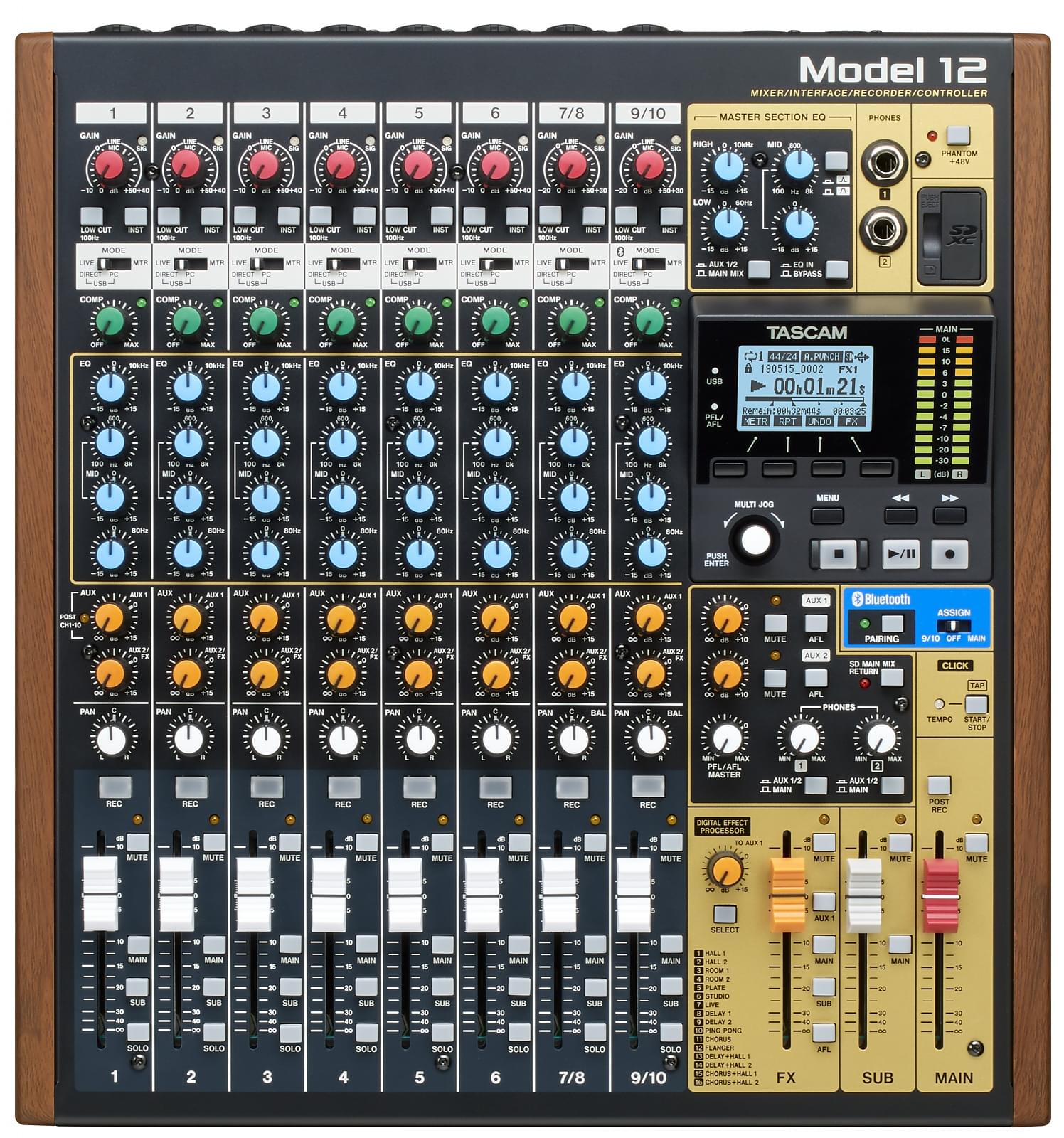 Tascam Model 12 | Mixer / Interface / Recorder / Controller