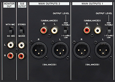Tascam MZ-372 multiple outputs