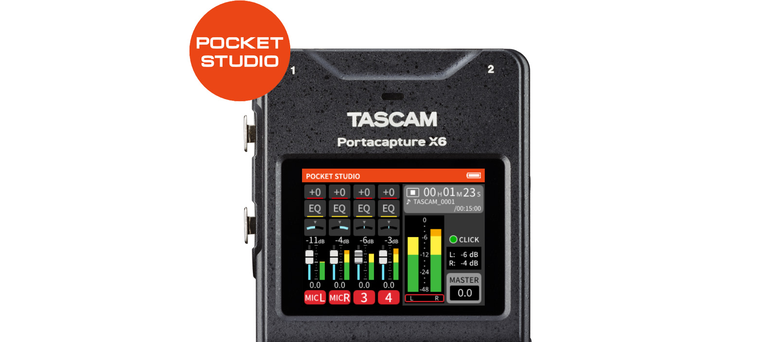 Tascam Portacapture X6 | High-Resolution Multi-Track Tascam Portacapture X6 | High-Resolution Multi-Track