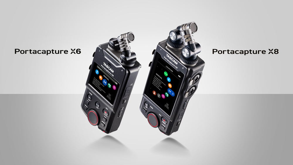 Tascam Portacapture X6 i X8 zapewniają 32-bitowe nagrywanie zmiennoprzecinkowe.