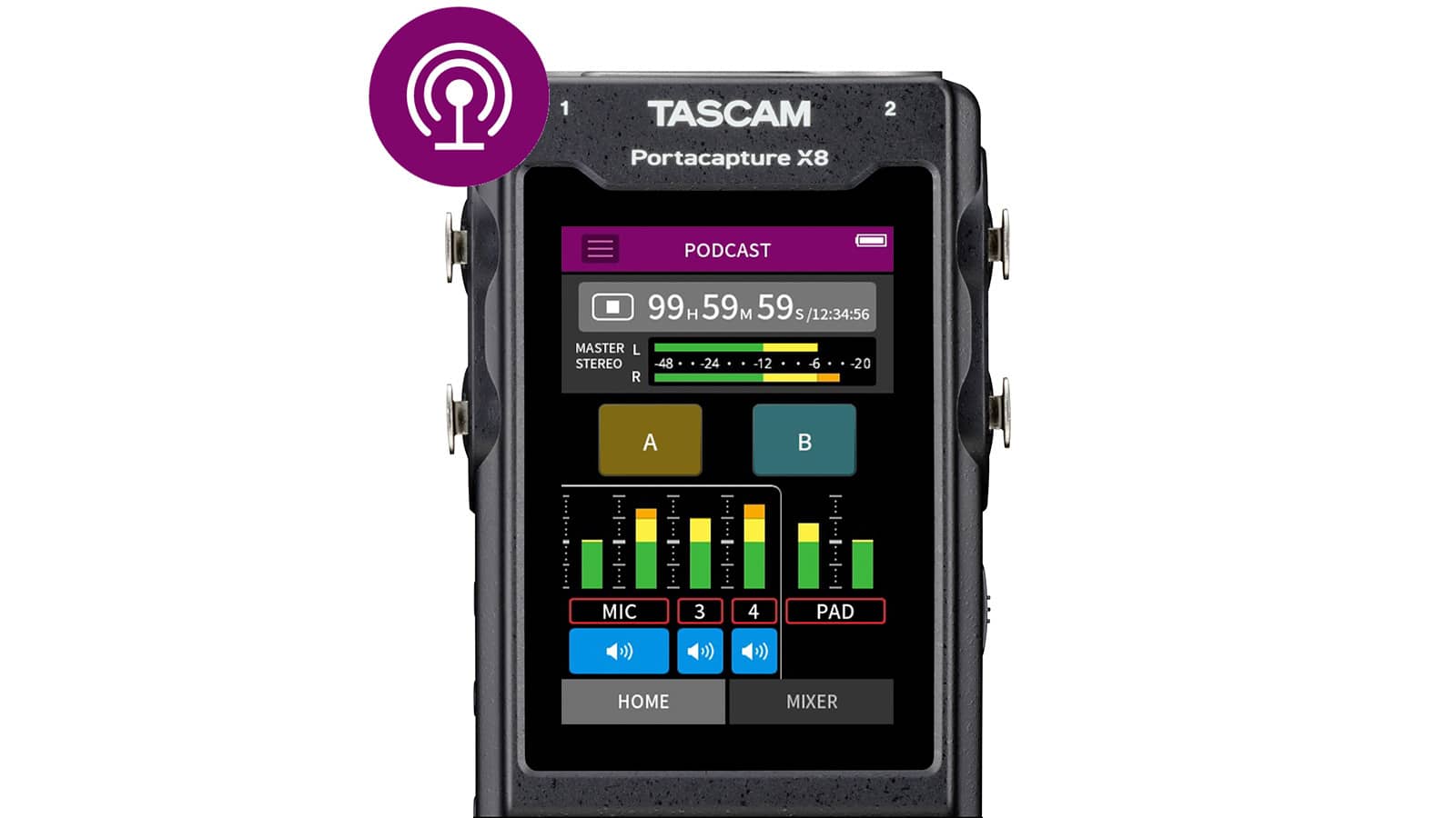 Tascam Portacapture X8 | 32-Bit Float Portable Audio Recorder