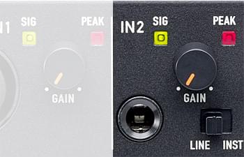 Line-/Instrumenteneingang – Tascam US-1x2HR