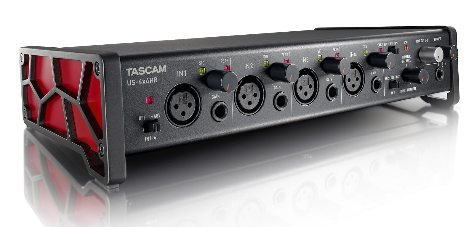 Tascam US-4x4HR  Interface Audio/MIDI USB haute résolution (4