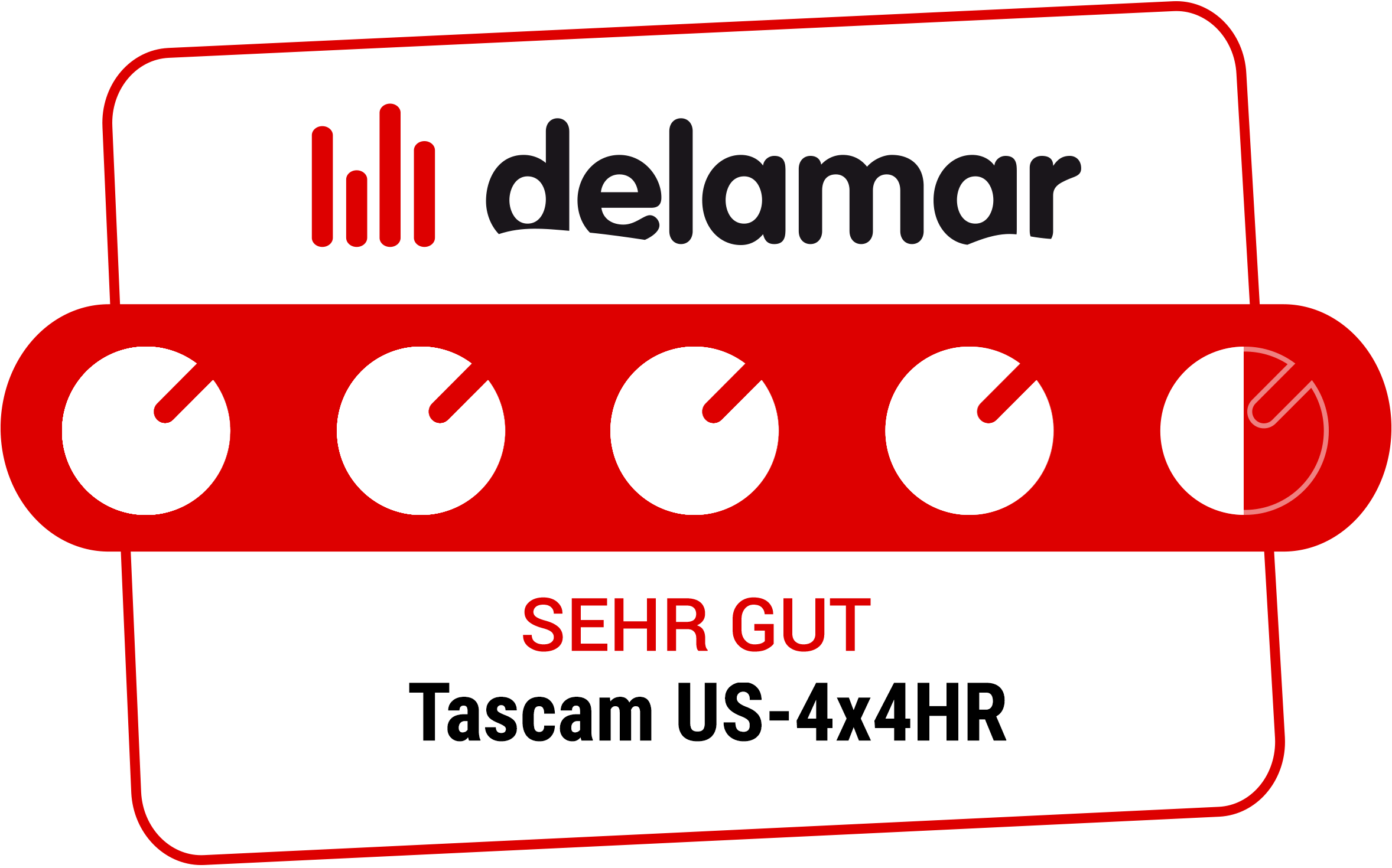 Delamar zeichnet das Tascam US-4x4HR mit dem Prädikat 'SEHR GUT' aus