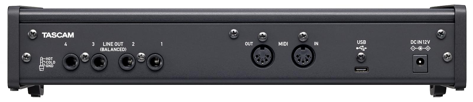 Tascam US-4x4HR | High-Resolution USB Audio/MIDI Interface (4 in