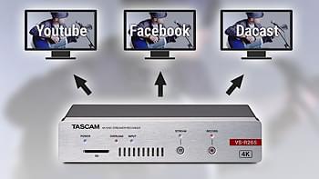 Tascam VS-R series – Parallel streaming to multiple services