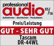 Testsiegel 'Gut / Sehr Gut' Professional Audio