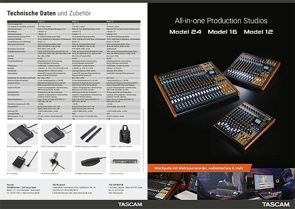 Tascam Model 12, Model 16, Model 24