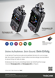 Tascam-Anzeige | Portacapture X6/X8 – Deine Aufnahme. Dein Sound. Dein Erfolg.