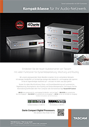 Tascam-Anzeige | AE-4D, MM-2D, MM-4D/IN, ML-4D/OUT – Kompaktklasse für Ihr Audio-Netzwerk