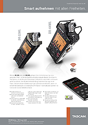 Tascam-Anzeige | Smart aufnehmen mit allen Freiheiten