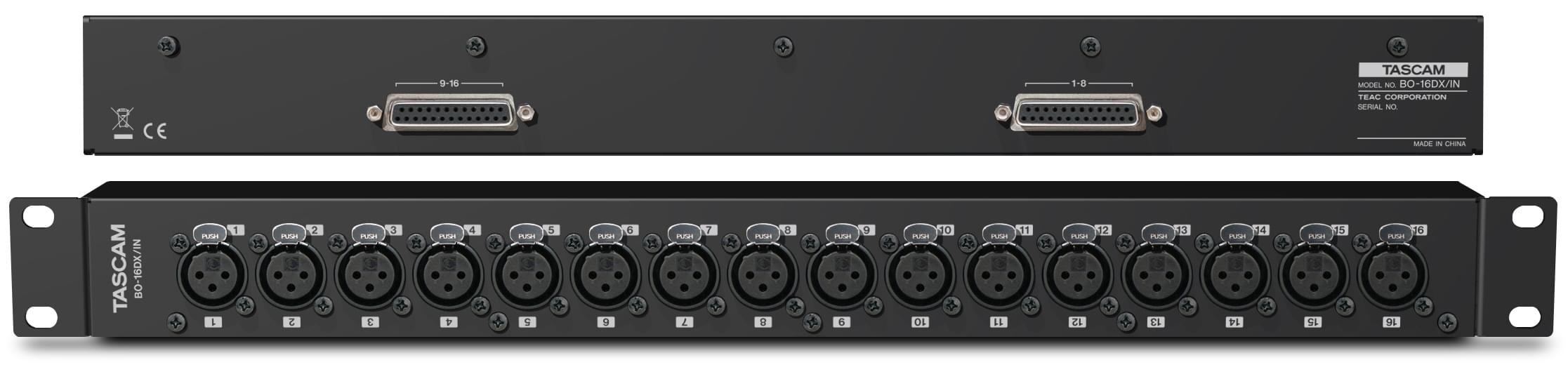 16-Channel Input Breakout Box | Tascam BO-16DX/IN