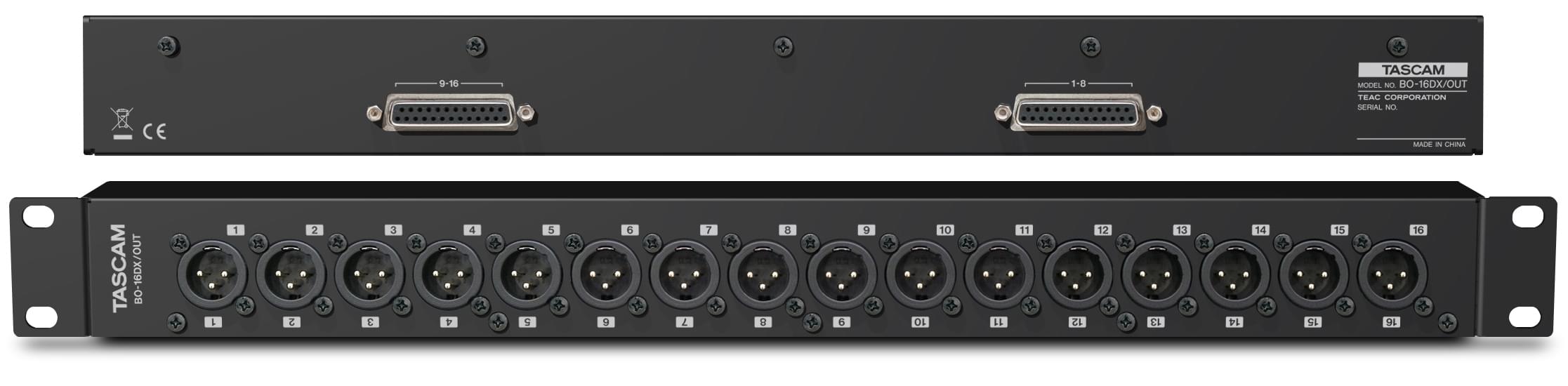 16-Channel Output Breakout Box | Tascam BO-16DX/OUT