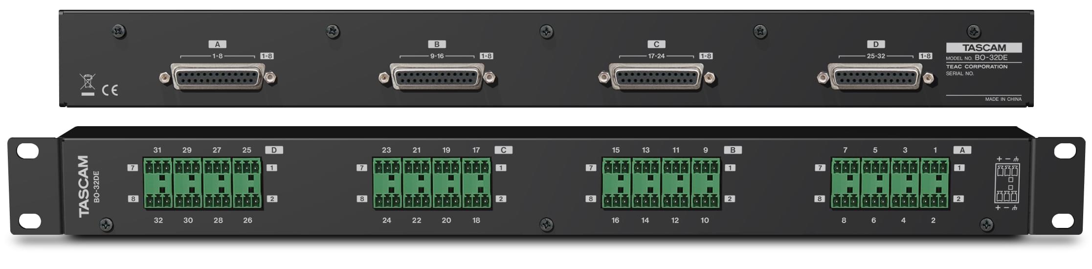 32-Channel Breakout Box | Tascam BO-32DE