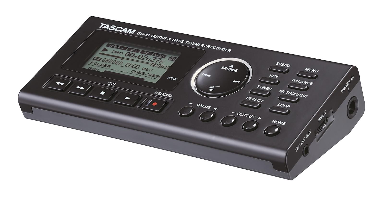 Trainer/Recorder for Guitar and Bass | Tascam GB-10