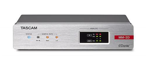 Tascam MM-2D | Convertisseur analogique-Dante-analogique 2 canaux avec mixeur DSP