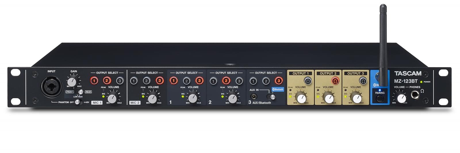 Tascam Mz 123bt Compact Multi Zone Audio Mixer With Bluetooth
