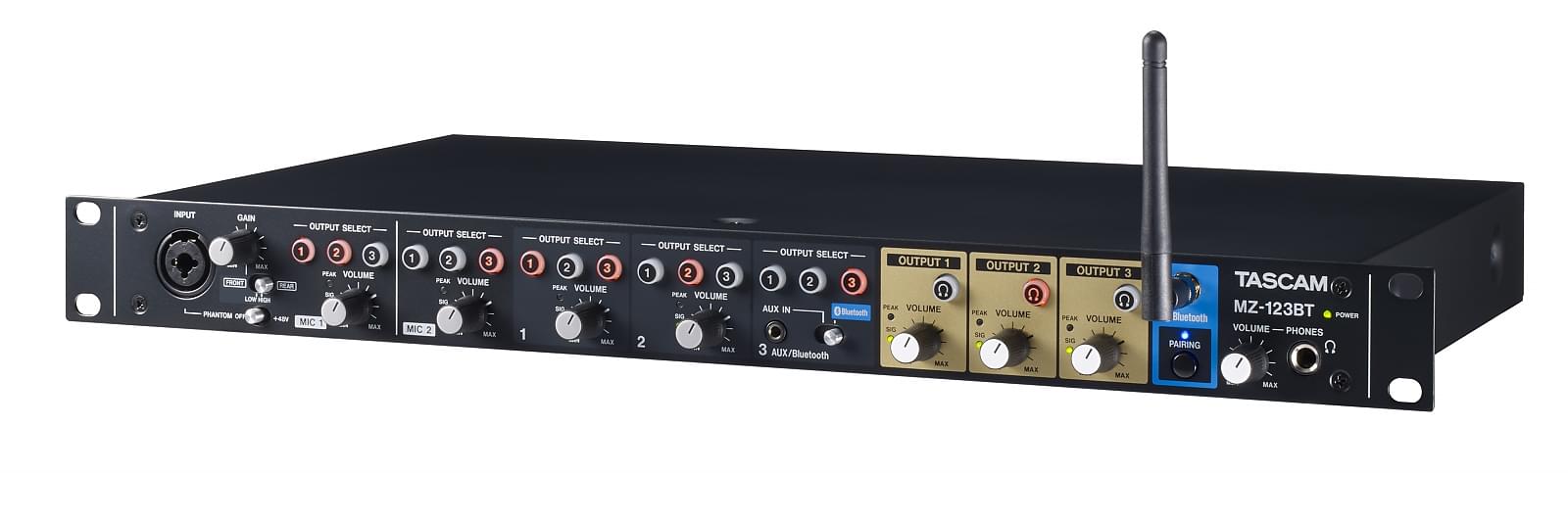 Tascam Mz 123bt Compact Multi Zone Audio Mixer With Bluetooth