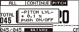Pitch Control setting | Tascam SS-R100