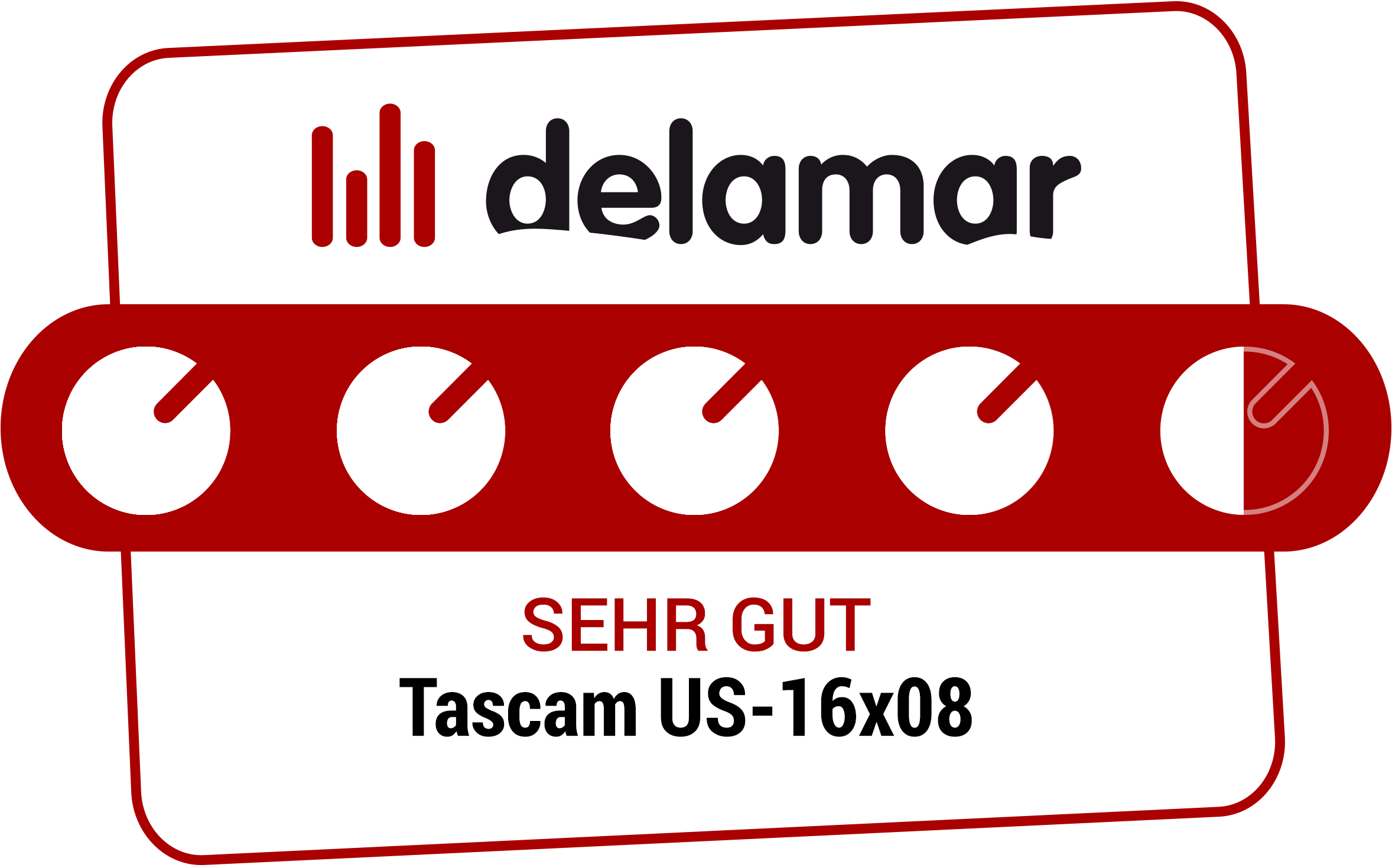 Delamar Testsiegel 'Sehr gut' für Tascam US-16x08