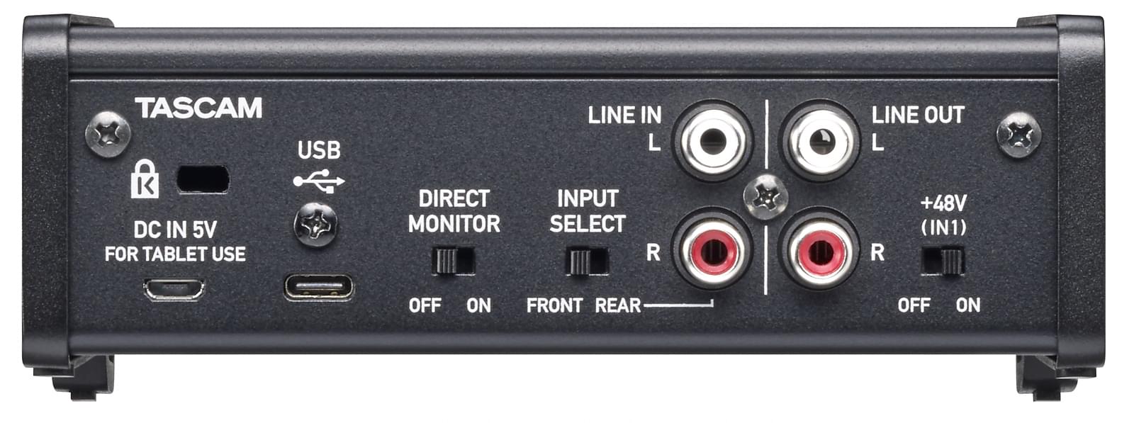 Задняя панель Tascam US-1x2HR