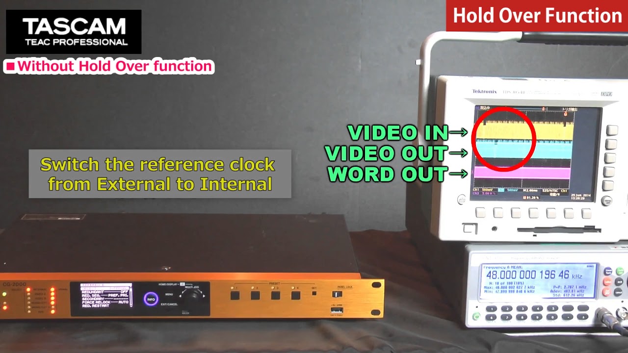Hold-over function – Tascam CG series