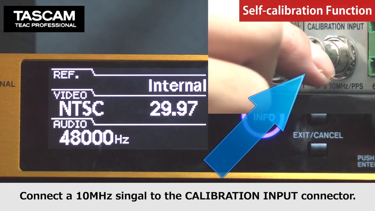 Self-calibration – Tascam CG series